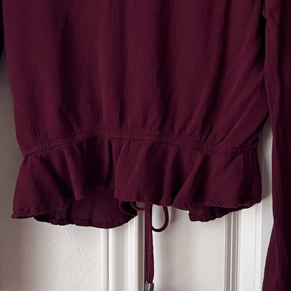 Gypsies and Moondust Maroon Flare Blouse Flowy and feminine Spring/Winter sale - Picture 4 of 6